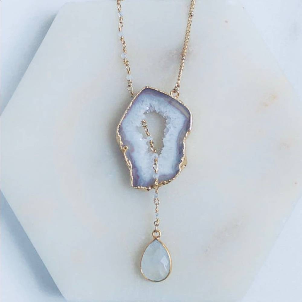 Long Agate Necklace from Atonement Design